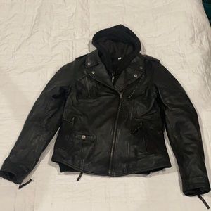 Small black Derringer motorcycle jacket NEW